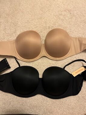 ThirdLove Convertible Strapless Bra Duo in Black and Nude